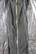 Chaqueta de cuero y piel de tartán amarilla de Otter and The Fox