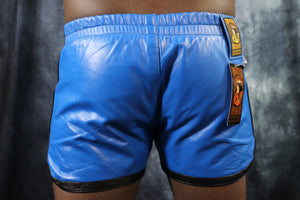 OnF Booty Shorts in Blue with Black