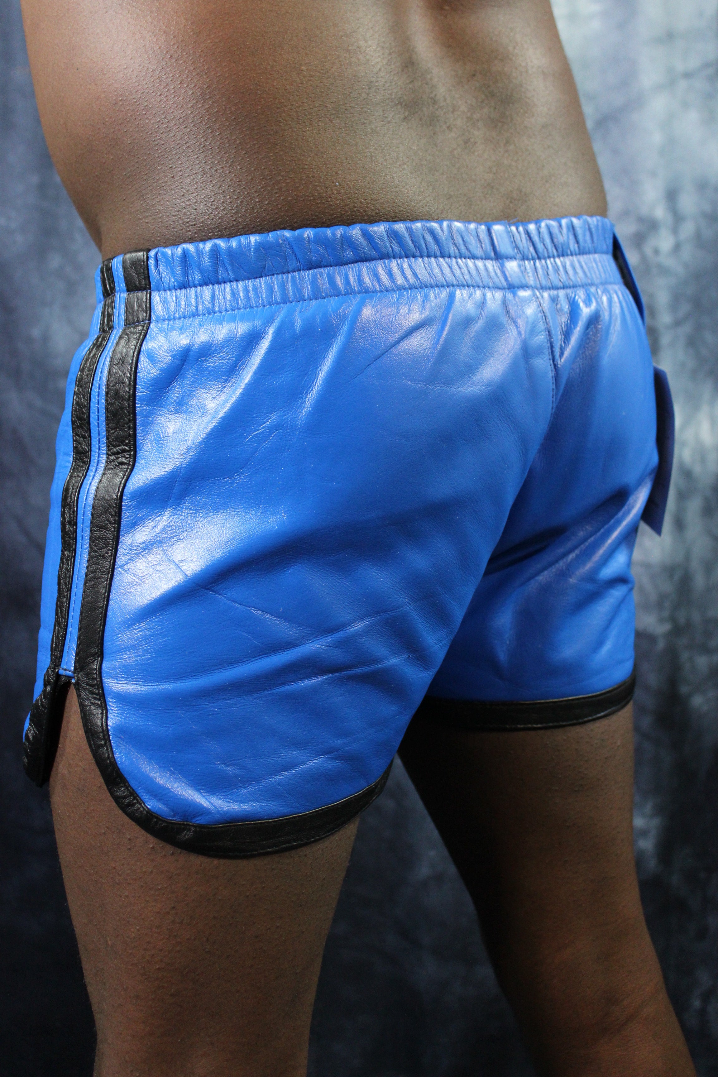 OnF Booty Shorts in Blue with Black