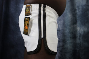 OnF Booty Shorts in White and Black