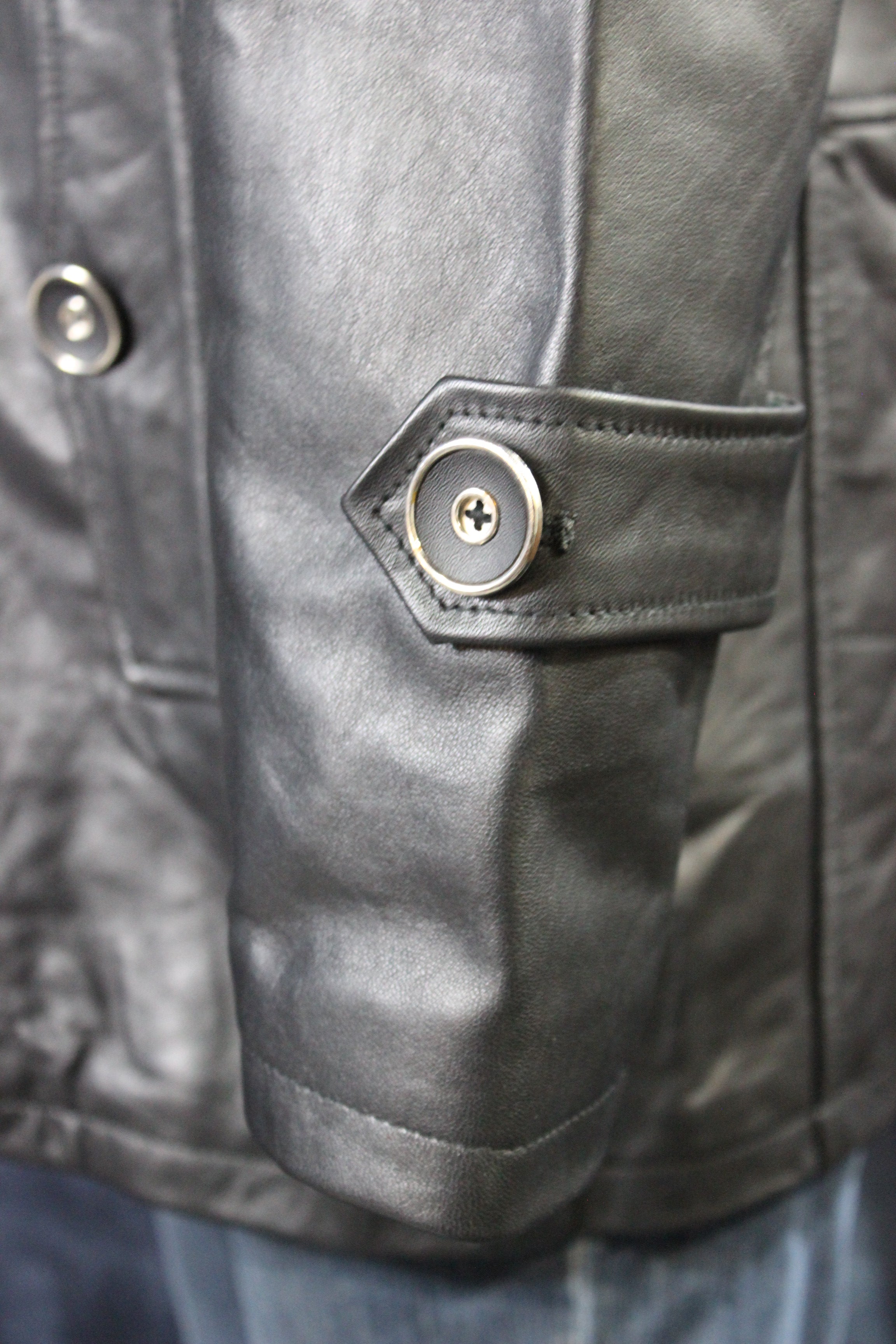 Chaqueta de cuero y piel de tartán amarilla de Otter and The Fox