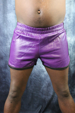 OnF Booty Shorts in Purple with Black