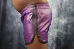 OnF Booty Shorts in Purple with Black