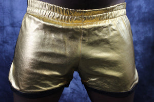 OnF Booty Shorts in Gold with Black