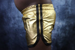 OnF Booty Shorts in Gold with Black