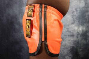 Short Booty OnF en orange avec noir