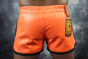 OnF Booty Shorts in Orange with Black