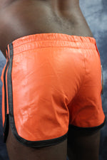 OnF Booty Shorts in Orange with Black