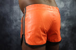 OnF Booty Shorts in Orange with Black