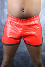 OnF Booty Shorts in Red with Black Highlights