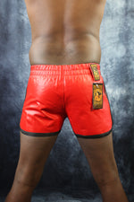 OnF Booty Shorts in Red with Black Highlights