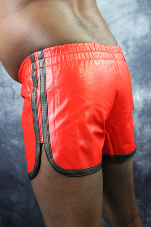 OnF Booty Shorts in Red with Black Highlights