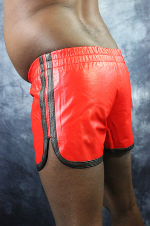 OnF Booty Shorts in Red with Black Highlights