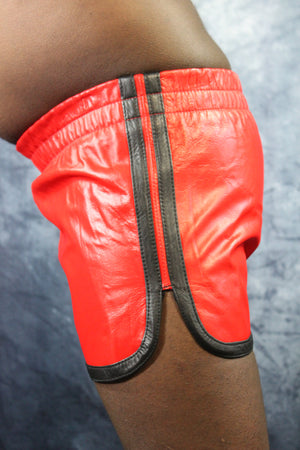 OnF Booty Shorts in Red with Black Highlights