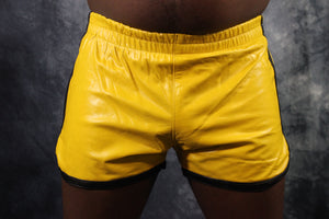 Short Booty OnF en jaune et noir