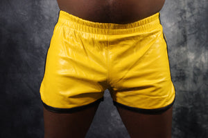 Short Booty OnF en jaune et noir