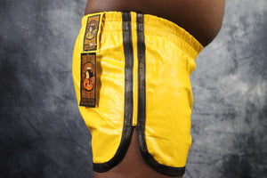 Short Booty OnF en jaune et noir