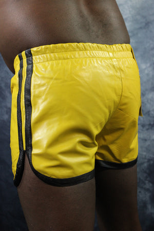 Short Booty OnF en jaune et noir