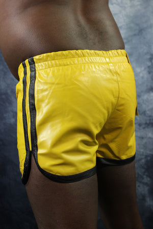 OnF Booty Shorts in Yellow and Black