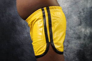 OnF Booty Shorts in Yellow and Black