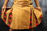 Hybrid Kilt Tan with Wallace Tartan Pleats Red Plaid Flannel