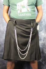 Solid Black Tartan Kilt by KiltedBros