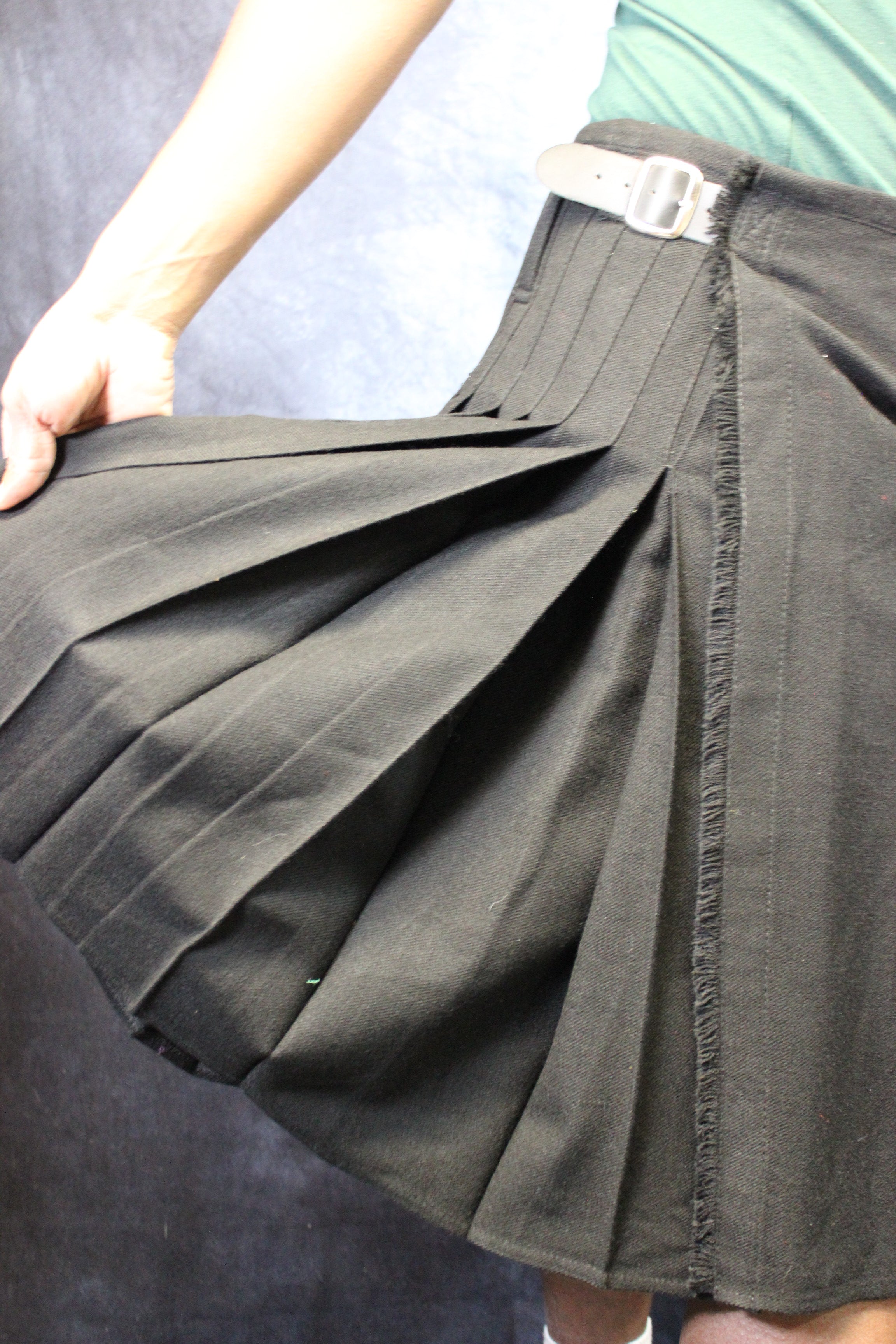 Solid Black Tartan Kilt by KiltedBros