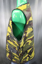 OnF Leather Bar Vest - Camo with Black Highlights
