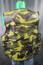 OnF Leather Bar Vest - Camo with Black Highlights