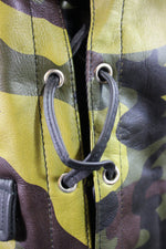 OnF Leather Bar Vest - Camo with Black Highlights