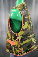 OnF Leather Bar Vest - Camo with orange Highlights