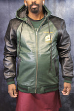 Leather Sweatshirt in Color