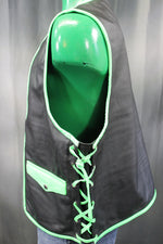 Chaleco con barra de cuero OnF - Negro con detalles en verde neón