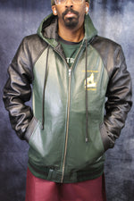 Leather Sweatshirt in Color