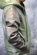 Leather Sweatshirt in Color