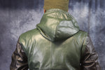Leather Sweatshirt in Color