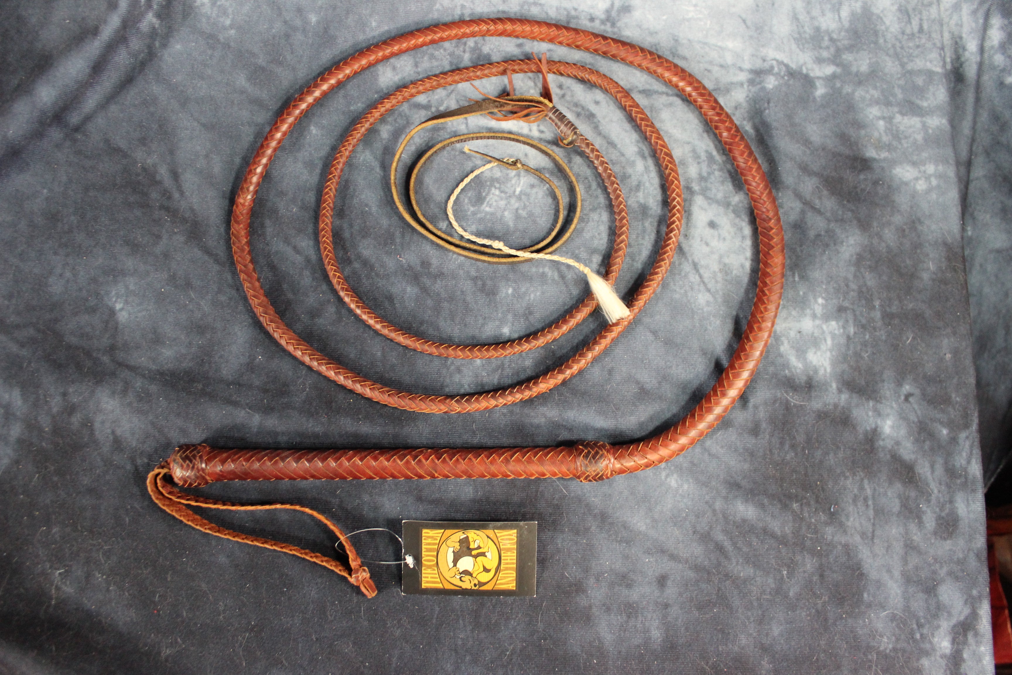 Bullwhip in Hand Braided Kangaroo Leather