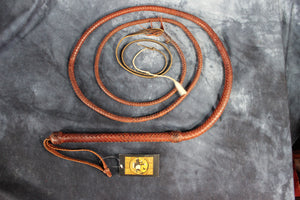 Bullwhip in Hand Braided Kangaroo Leather