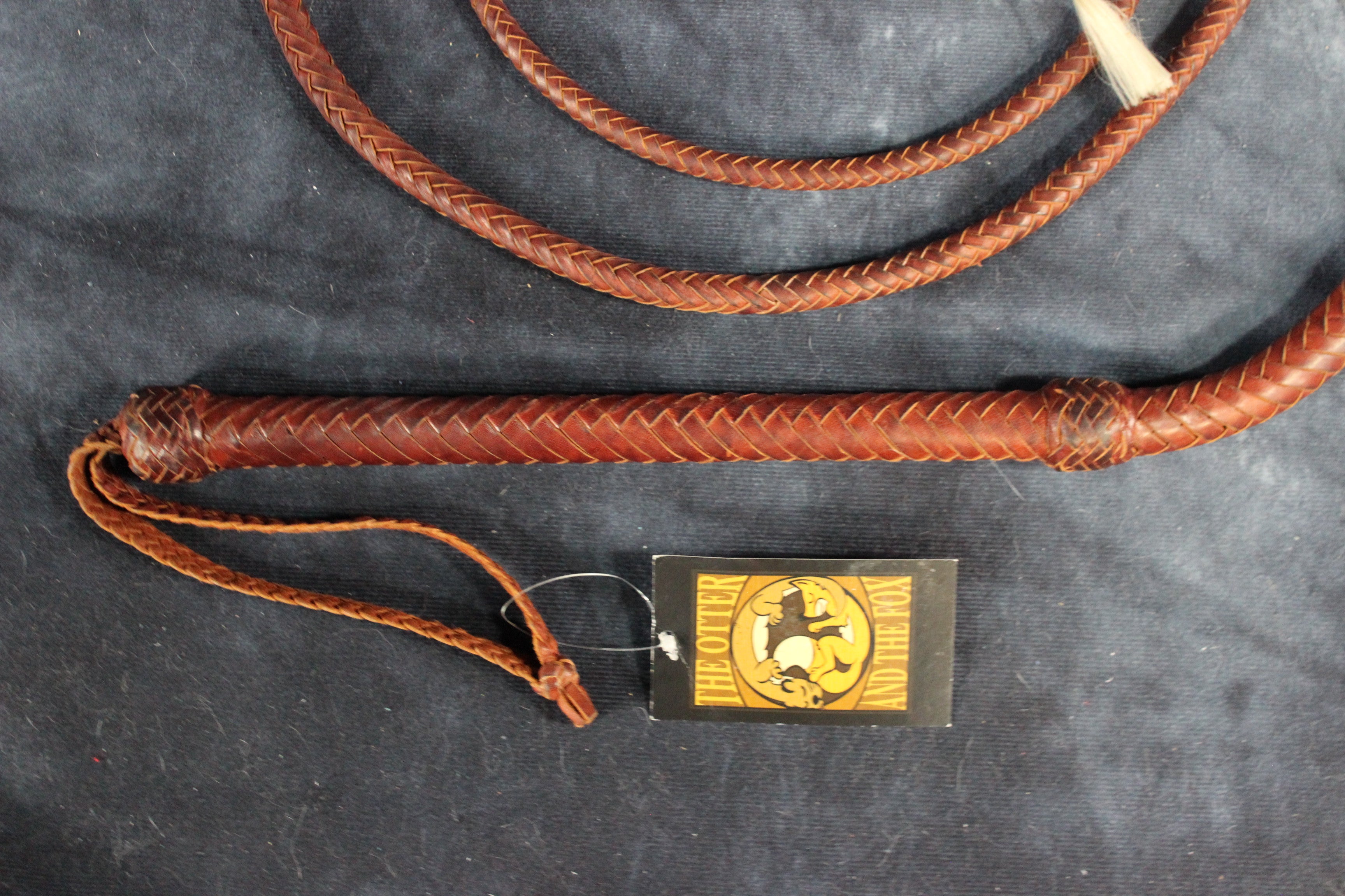 Bullwhip in Hand Braided Kangaroo Leather