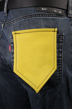 Solid Color Leather Pocket Flag