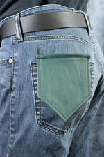 Solid Color Leather Pocket Flag