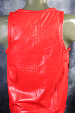 OnF Leather Tank Tops in Red