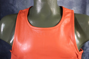 OnF Leather Tank Tops in Orange