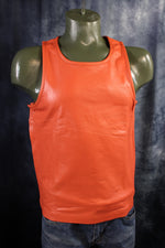 OnF Leather Tank Tops in Orange