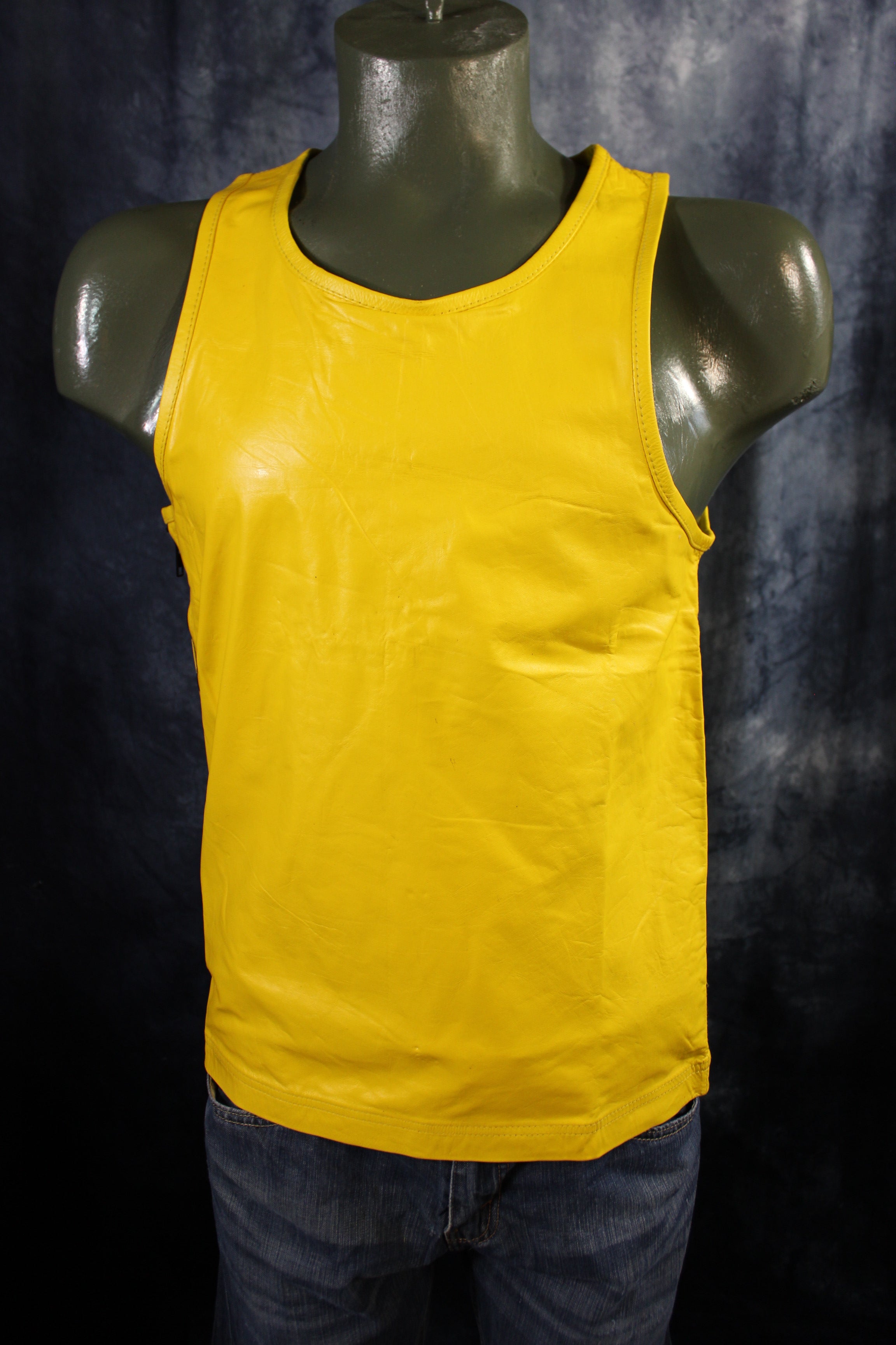 OnF Leather Tank Tops in Yellow