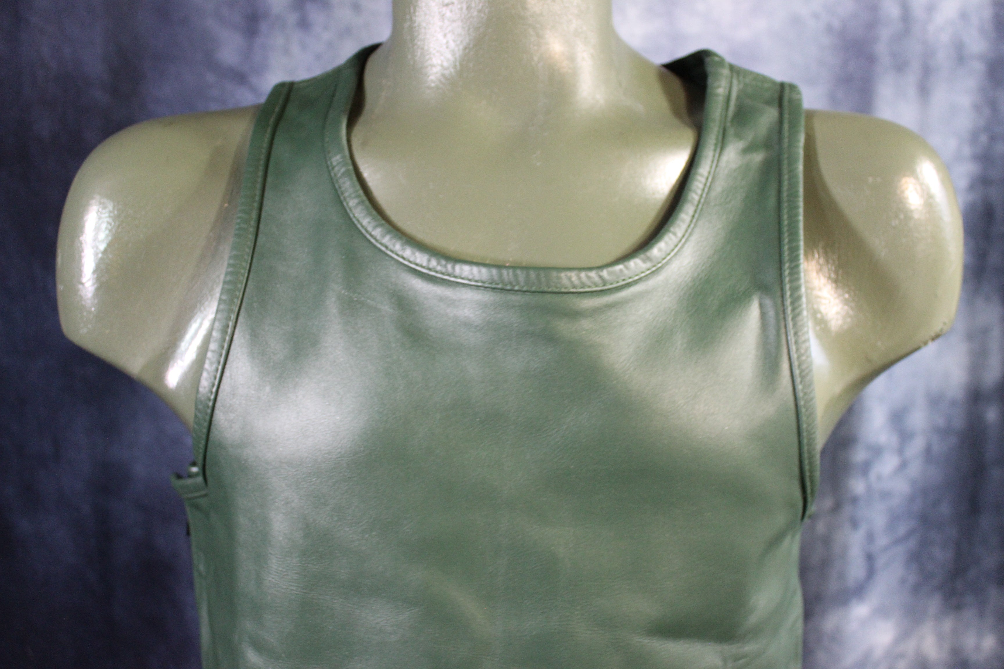 OnF Leather Tank Tops in Hunter Green