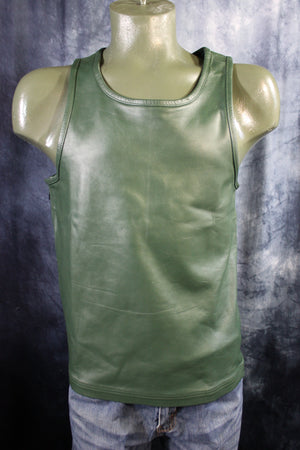 OnF Leather Tank Tops in Hunter Green