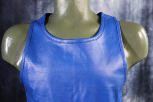 OnF Leather Tank Tops in Blue