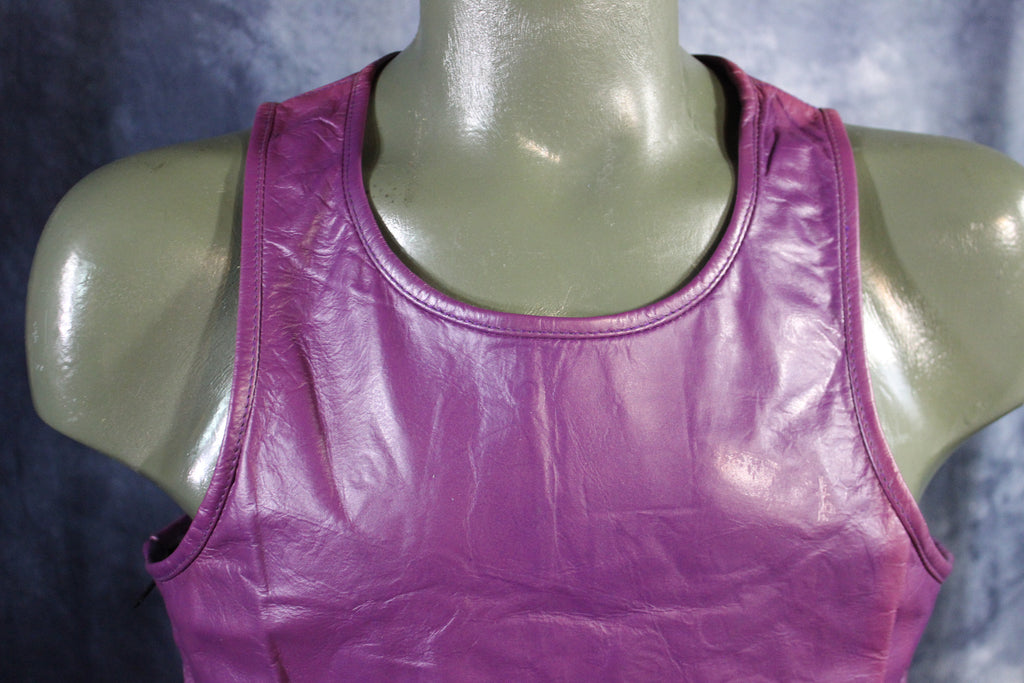 OnF Leather Tank Tops in Purple