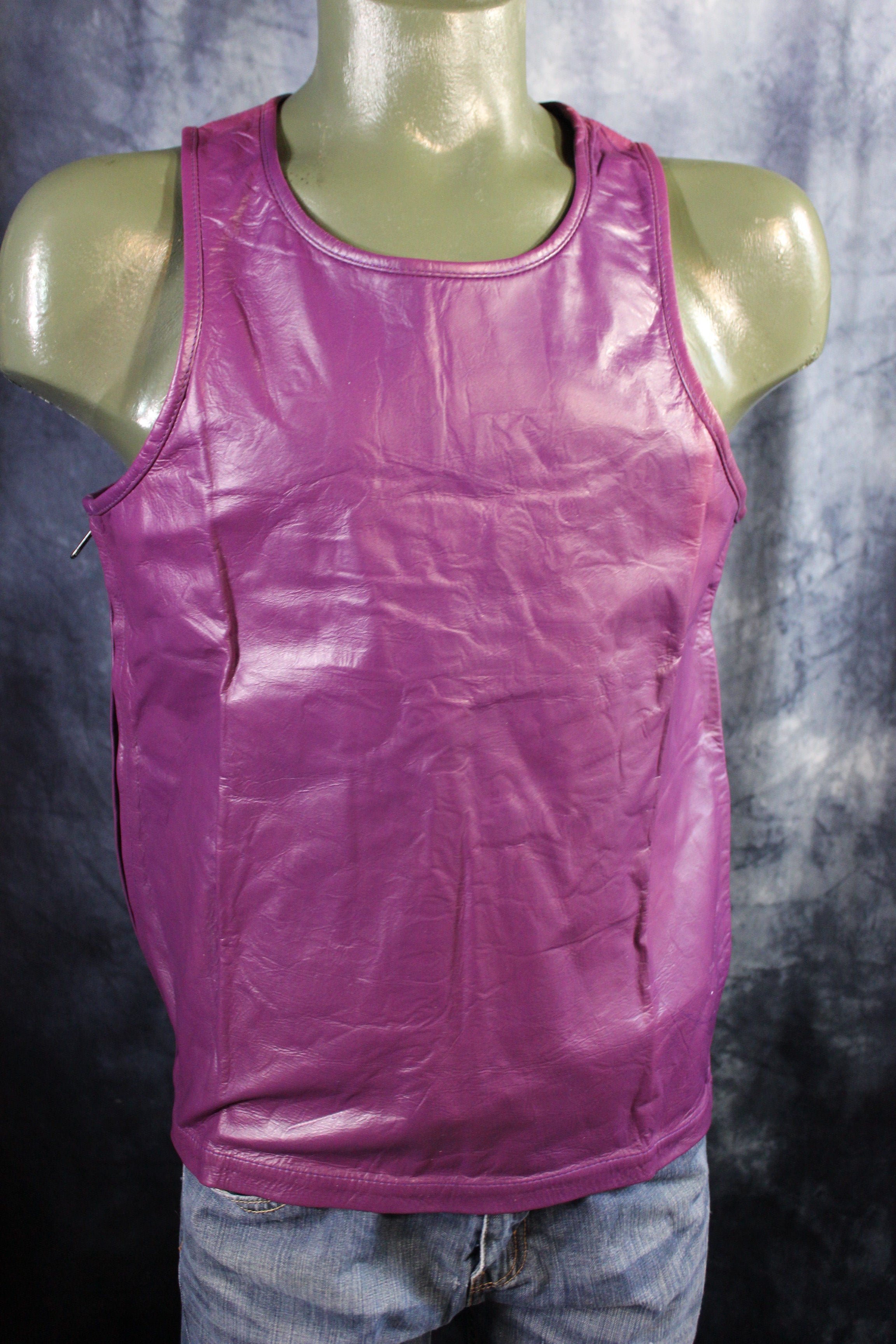 OnF Leather Tank Tops in Purple